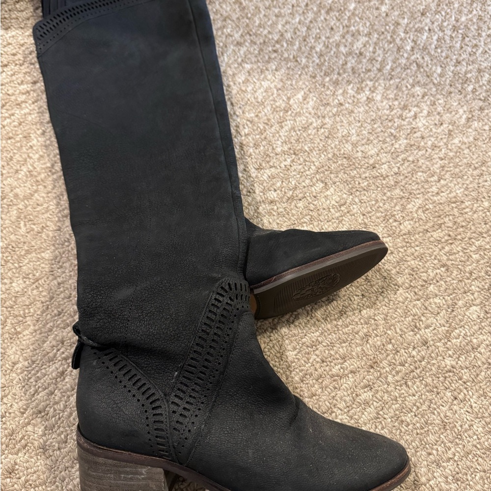 Vince Camuto Black Knee-High Boots